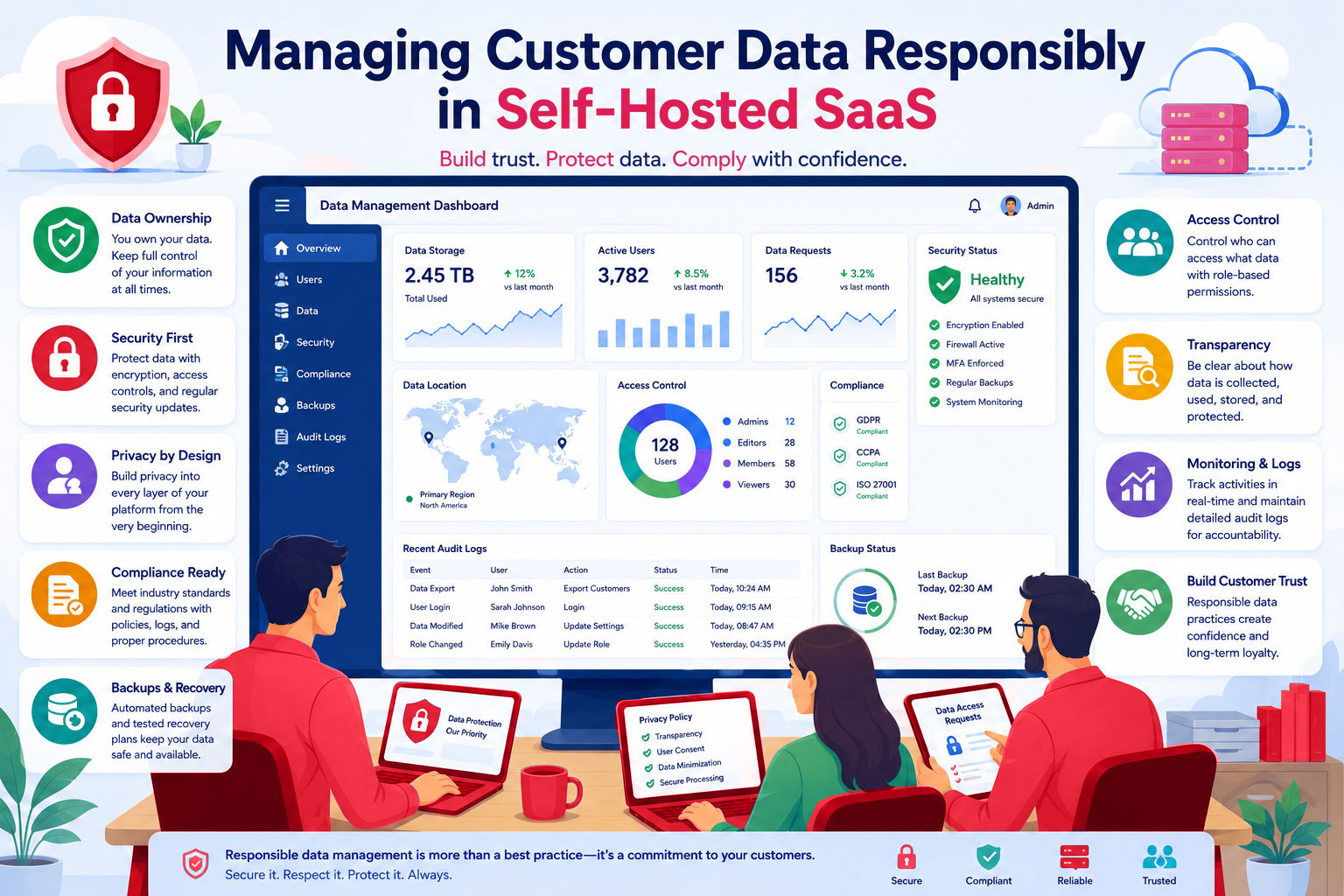Managing Customer Data Responsibly in Self-Hosted SaaS